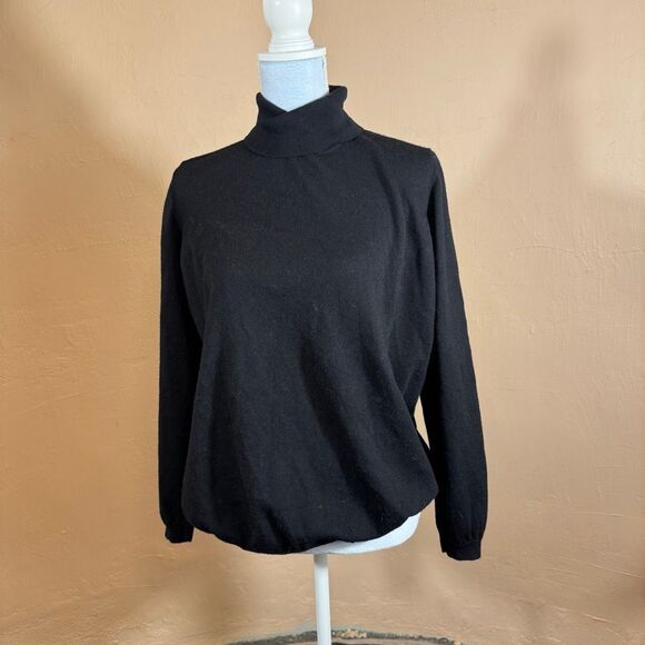 Marks & Spencer Sweaters - Marks & Spencer Wool Turtleneck Sweater Womens XXL Black Minimalist Classic